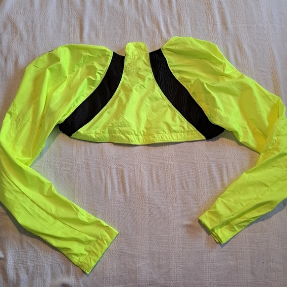 Pearl Izumi Elite Barrier womens size XL convertible jacket vest neon yellow EUC - Picture 8 of 13